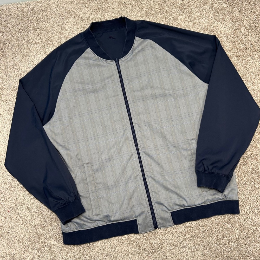 Tommy Bahama Island Driver Reversible Bomber‎ Jacket Men Size XXL Preppy Beach